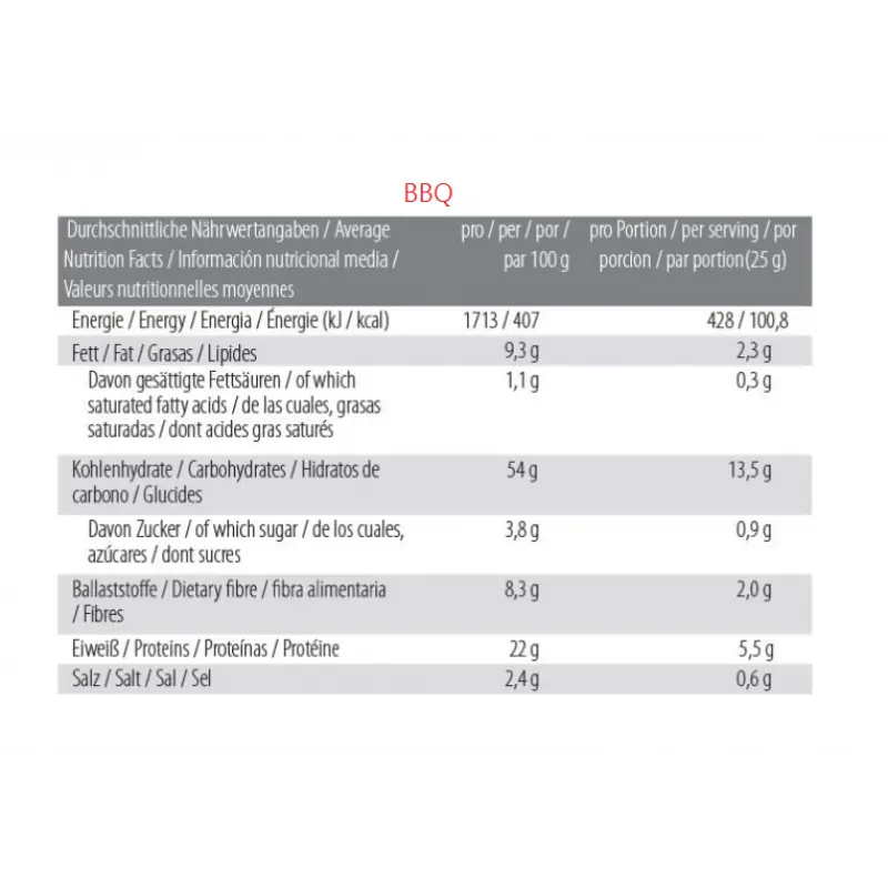 Supplify BBQ Nutritional content.webp
