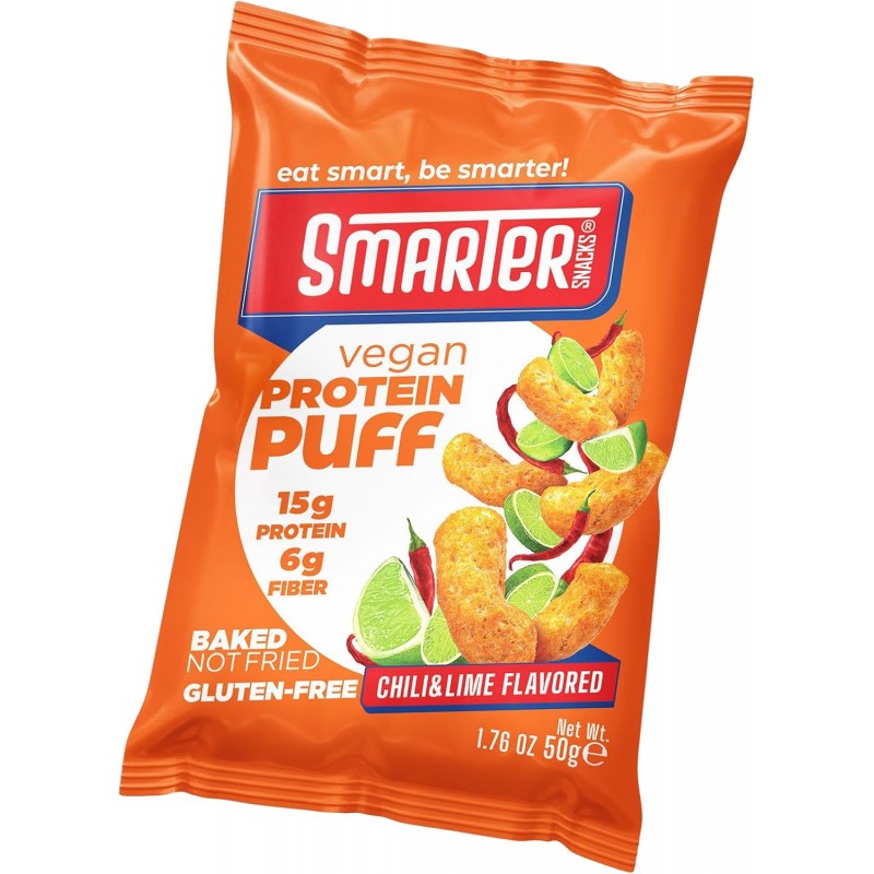 [GB012] Smarter Snacks Vegan Protein Puffs - Chili and Lime Flavor
