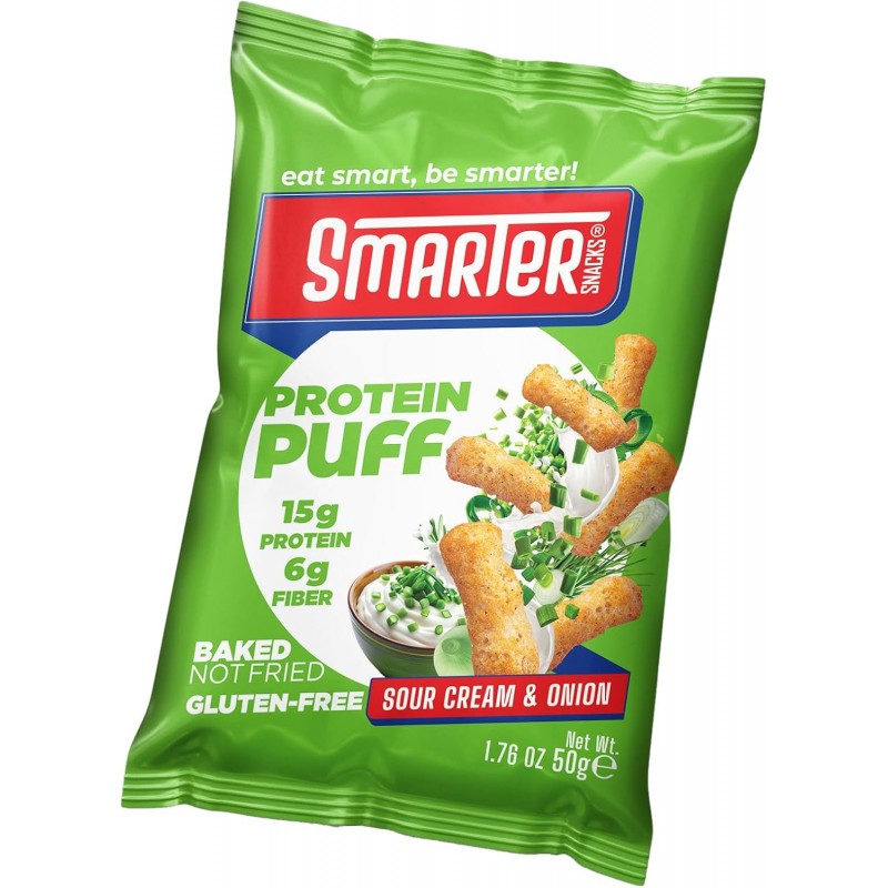 [GB013] Smarter Snacks Vegan Protein Puffs - Sour Cream and Onion