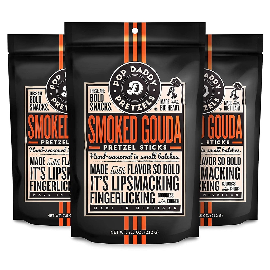 [GB028] Low Calorie Pretzels - Smoked Gouda Flavor - 7.5 oz Pack (copy)