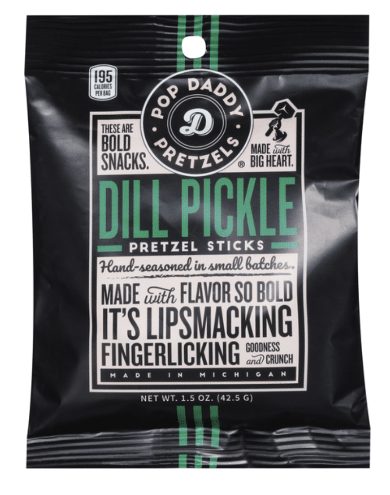 [GB031] Low Calorie Pretzels - Dill Pickle Flavor -  Mini 1.5 oz Pack