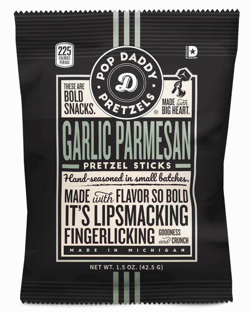 [GB034] Low Calorie Pretzels - Garlic Parmesan Flavor - Mini 1.5 oz Pack