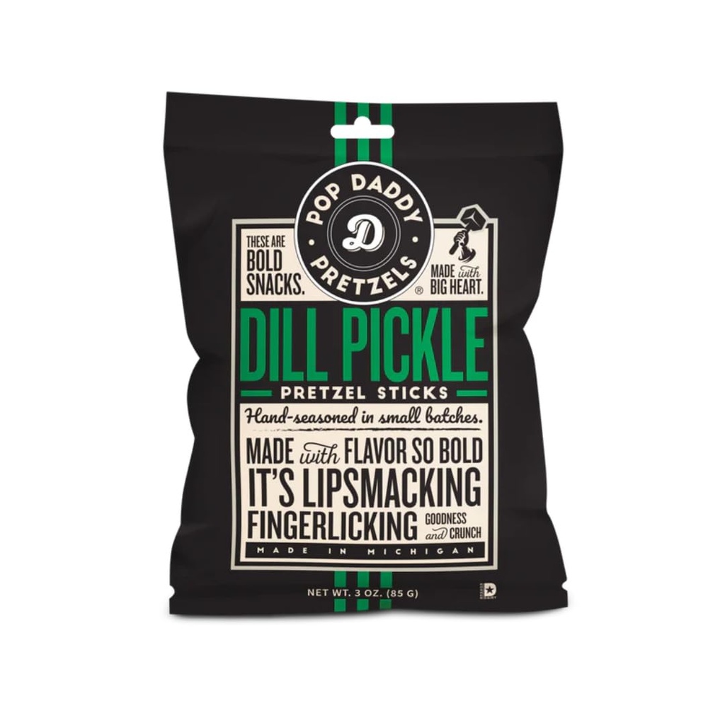 [GB035] Low Calorie Pretzel Sticks - Dill Pickle - 3oz pack