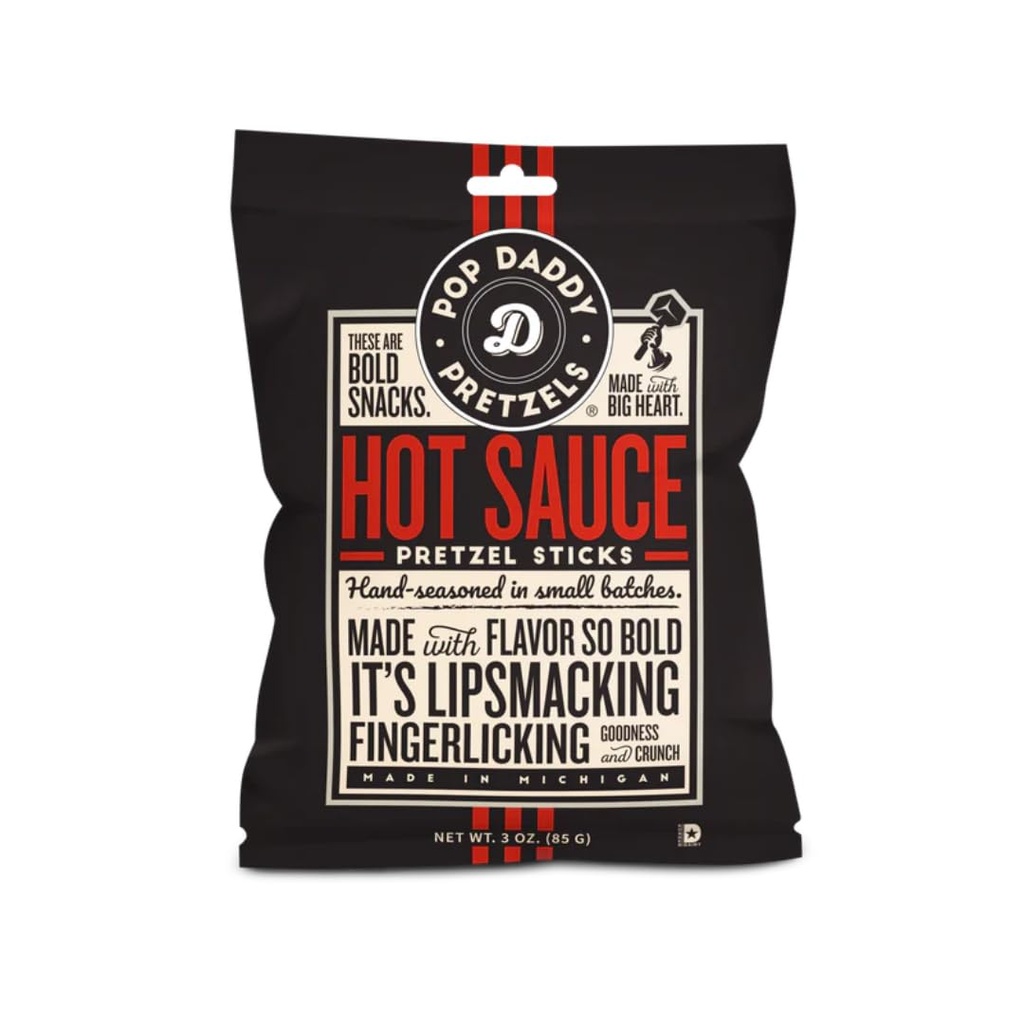 [GB037] Low Calorie Pretzel Sticks - Hot Sauce Flavor - 3oz pack