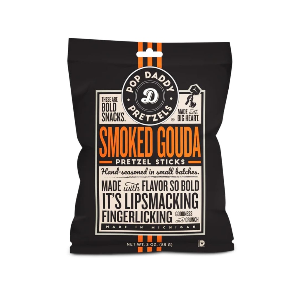 [GB039] Low Calorie Pretzel Sticks - Smoked Gouda Flavor - 3oz pack